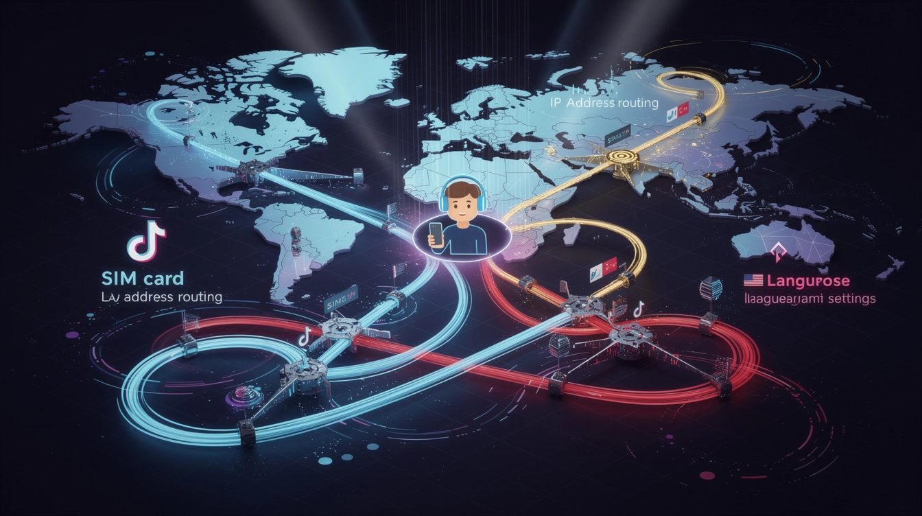 TikTok Region Mismatch: SIM Card, IP, and Language Signals